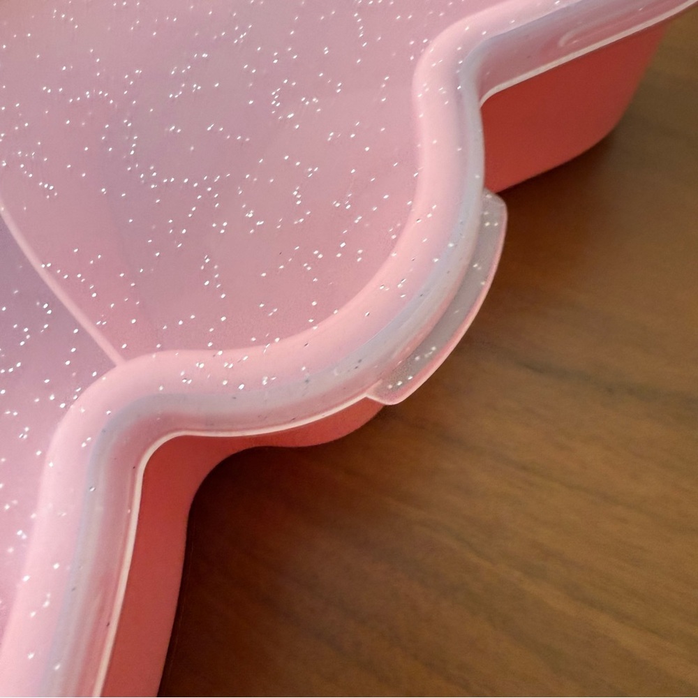 Large Sparkle Bow Snack Box Food Storage Container Valentine SHIP ASAP CWC Pink - Picture 9 of 11